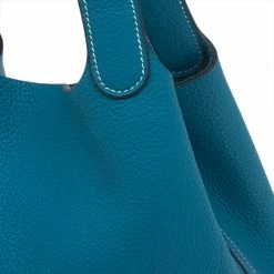 Hermes Azure Clemence Leather Picotin MM Bag For Women -Deals Hermes Store luxury women hermes used handbags p49879 006