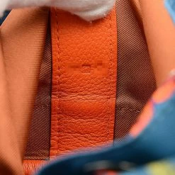 Hermes Blue/Orange Leather Silk Sac Soi Cool 22 Backpack For Women -Deals Hermes Store luxury women hermes used handbags p499218 004