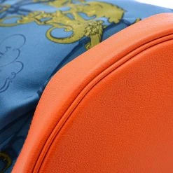Hermes Blue/Orange Leather Silk Sac Soi Cool 22 Backpack For Women -Deals Hermes Store luxury women hermes used handbags p499218 010