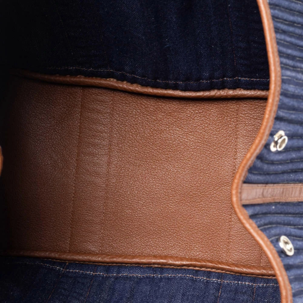 Hermes Blue/Brown Denim And Leather Garden Party 36 Bag For Women 9 Hermes Blue/Brown Denim And Leather Garden Party 36 Bag For Women - Image 7