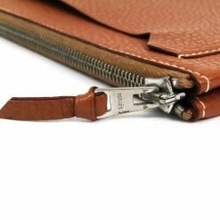 Hermes Brown Togo Leather Clarisse GM Wallet For Women -Deals Hermes Store luxury women hermes used handbags p499613 006