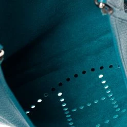 Hermes Bleu Izmir Taurillon Clemence Leather Evelyne III GM Bag For Women -Deals Hermes Store luxury women hermes used handbags p499999 003