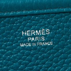 Hermes Bleu Izmir Taurillon Clemence Leather Evelyne III GM Bag For Women -Deals Hermes Store luxury women hermes used handbags p499999 004