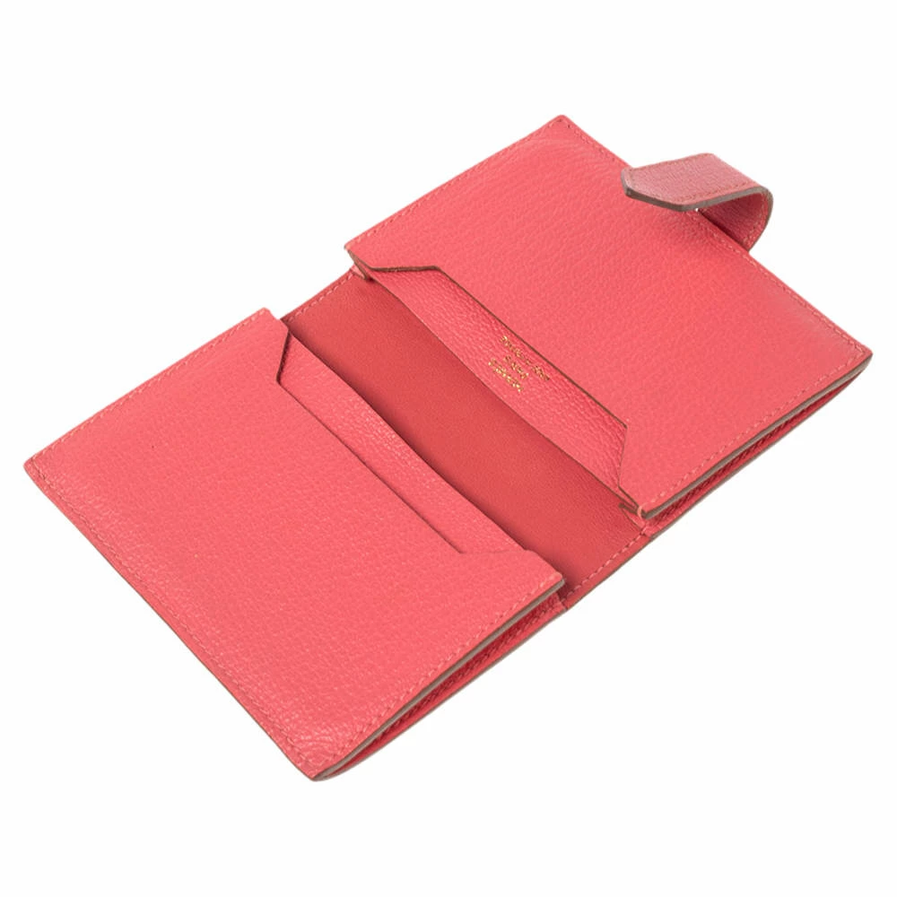 Hermes Rose Lipstick Evercolor Leather Bearn Card Holder For Women 4 Hermes Rose Lipstick Evercolor Leather Bearn Card Holder For Women - Image 2
