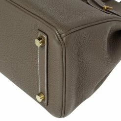Hermes Etoupe Togo Leather Gold Plated Birkin 25 Bag For Women -Deals Hermes Store luxury women hermes used handbags p500876 012
