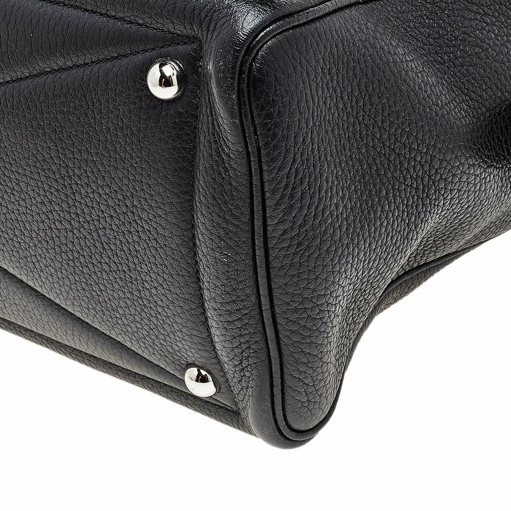 Hermes Black Clemence Leather Victoria II Fourre Tout 35 Bag For Women 14 Hermes Black Clemence Leather Victoria II Fourre Tout 35 Bag For Women - Image 12