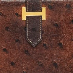 Hermes Noisette Ostrich Leather Bearn Gusset Wallet For Women -Deals Hermes Store luxury women hermes used handbags p501336 006