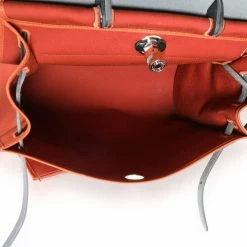 Hermes Black Toile Canvas Leather Herbag Zip 39 MM Satchel Bag For Women -Deals Hermes Store luxury women hermes used handbags p501603 006