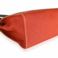 Hermes Black Toile Canvas Leather Herbag Zip 39 MM Satchel Bag For Women -Deals Hermes Store luxury women hermes used handbags p501603 007