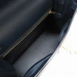 Hermes Navy Blue Courchevel Leather Gold Hardware Kelly Sellier 28 Bag For Women -Deals Hermes Store luxury women hermes used handbags p502964 002