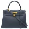 Hermes Navy Blue Courchevel Leather Gold Hardware Kelly Sellier 28 Bag For Women -Deals Hermes Store luxury women hermes used handbags p502964 010