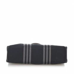 Hermes Black Canvas Fabric Fourre Tout PM Tote Bag For Women -Deals Hermes Store luxury women hermes used handbags p503491 005