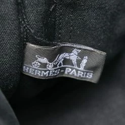 Hermes Black Canvas Fabric Fourre Tout PM Tote Bag For Women -Deals Hermes Store luxury women hermes used handbags p503491 007