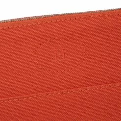 Hermes Orange Feu Canvas Bolide Mini Travel Case For Women -Deals Hermes Store luxury women hermes used handbags p504702 014