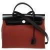 Hermes Noir/Rouge H Canvas And Leather Herbag Zip 31 Bag For Women -Deals Hermes Store luxury women hermes used handbags p504752 012