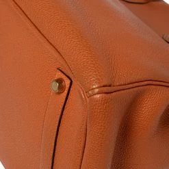 Hermes Orange Togo Leather Gold Plated Birkin 35 Bag For Women -Deals Hermes Store luxury women hermes used handbags p504780 017