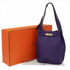 Hermes Ultraviolet Togo Leather So Kelly 22 Bag For Women -Deals Hermes Store luxury women hermes used handbags p504913 009