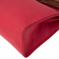 Hermes Bougainvillea/Fauve Canvas And Leather Herbag Zip 31 Bag For Women -Deals Hermes Store luxury women hermes used handbags p505883 005