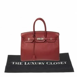 Hermes Brique Togo Leather Palladium Plated Birkin 35 Bag For Women -Deals Hermes Store luxury women hermes used handbags p506149 1633754616 022