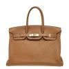 Hermes Gold Togo Leather Gold Plated Birkin 35 Bag For Women -Deals Hermes Store luxury women hermes used handbags p509259 018