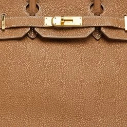 Hermes Gold Togo Leather Gold Plated Birkin 35 Bag For Women 19 Hermes Gold Togo Leather Gold Plated Birkin 35 Bag For Women -Deals Hermes Store luxury women hermes used handbags p509259 019