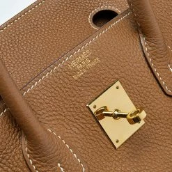 Hermes Gold Togo Leather Gold Plated Birkin 35 Bag For Women 24 Hermes Gold Togo Leather Gold Plated Birkin 35 Bag For Women -Deals Hermes Store luxury women hermes used handbags p509259 021