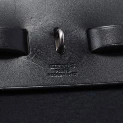 Hermes Black Toile Canvas Herbag MM Shoulder Bag For Women -Deals Hermes Store luxury women hermes used handbags p510083 017