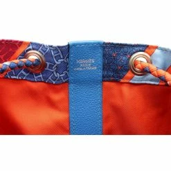 Hermes Blue Leather Silk Soi Cool Backpack For Women -Deals Hermes Store luxury women hermes used handbags p513239 003