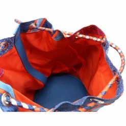 Hermes Blue Leather Silk Soi Cool Backpack For Women -Deals Hermes Store luxury women hermes used handbags p513239 006