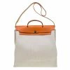 Hermes Tan/Beige Toile Canvas Cabas Herbag MM 2 In 1 Shoulder Bag For Women -Deals Hermes Store luxury women hermes used handbags p51435 001
