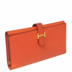 Hermes Feu Epsom Leather Bearn Tri-Fold Wallet For Women -Deals Hermes Store luxury women hermes used handbags p514943 007