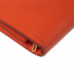 Hermes Feu Epsom Leather Bearn Tri-Fold Wallet For Women -Deals Hermes Store luxury women hermes used handbags p514943 011