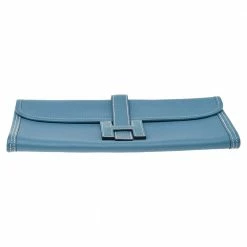 Hermes Hermés Bleu Jean Epsom Leather Elan Jige 29 Clutch For Women -Deals Hermes Store luxury women hermes used handbags p515336 004