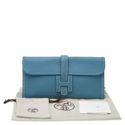 Hermes Hermés Bleu Jean Epsom Leather Elan Jige 29 Clutch For Women -Deals Hermes Store luxury women hermes used handbags p515336 008