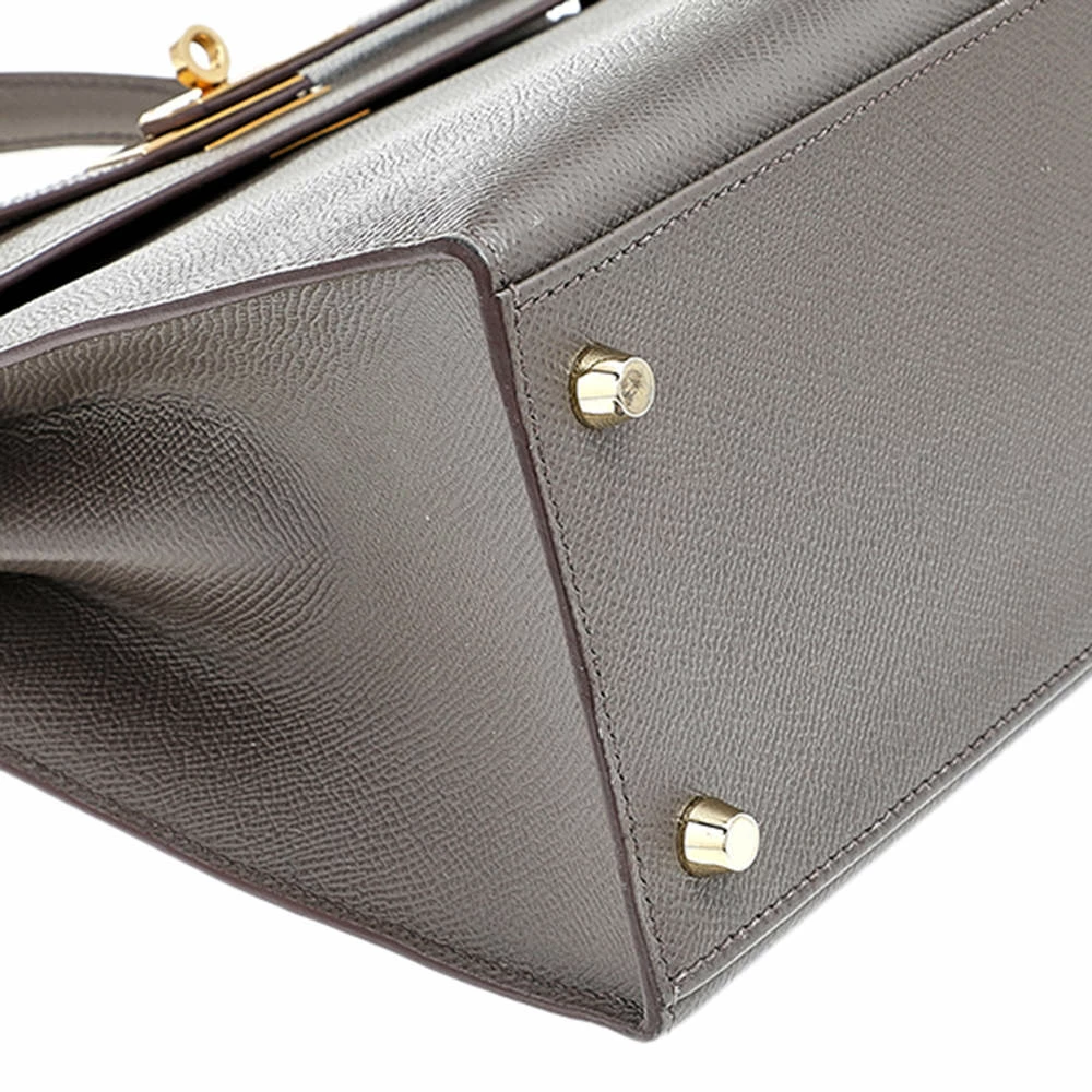 Hermes Etain Epsom Leather Gold Finish Kelly Sellier 28 Bag For Women 14 Hermes Etain Epsom Leather Gold Finish Kelly Sellier 28 Bag For Women - Image 12