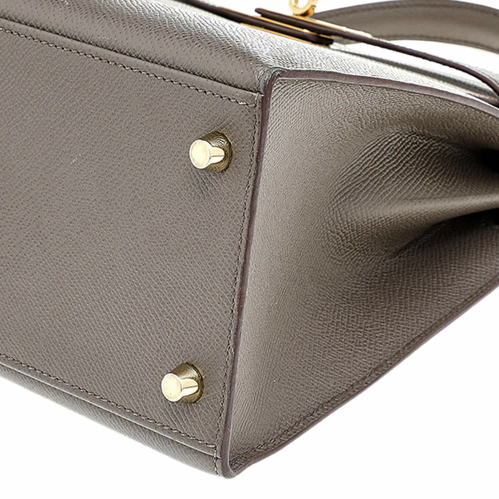 Hermes Etain Epsom Leather Gold Finish Kelly Sellier 28 Bag For Women 15 Hermes Etain Epsom Leather Gold Finish Kelly Sellier 28 Bag For Women - Image 13