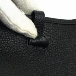 Hermes Black Clemence Leather Evelyne Shoulder Bag For Women -Deals Hermes Store luxury women hermes used handbags p518738 004