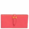 Hermes Hermès Framboise Chevre Mysore Leather Bearn Gusset Wallet For Women 1 Hermes Hermès Framboise Chevre Mysore Leather Bearn Gusset Wallet For Women -Deals Hermes Store luxury women hermes used handbags p521653 002