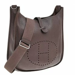 Hermes Brown Togo Leather Evelyne III GM Bag For Women -Deals Hermes Store luxury women hermes used handbags p521723 007