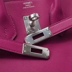 Hermes Purple Swift Leather Palladium Hardware Birkin 25 Bag For Women -Deals Hermes Store luxury women hermes used handbags p525545 007