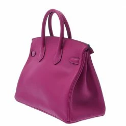 Hermes Purple Swift Leather Palladium Hardware Birkin 25 Bag For Women -Deals Hermes Store luxury women hermes used handbags p525545 018
