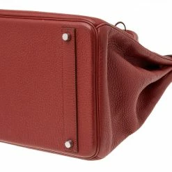 Hermes Rouge Grenat Clemence Leather Palladium Plated Birkin 40 Bag For Women -Deals Hermes Store luxury women hermes used handbags p527202 004
