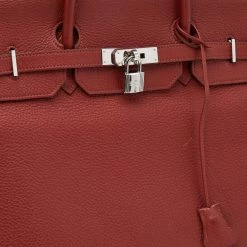 Hermes Rouge Grenat Clemence Leather Palladium Plated Birkin 40 Bag For Women -Deals Hermes Store luxury women hermes used handbags p527202 008
