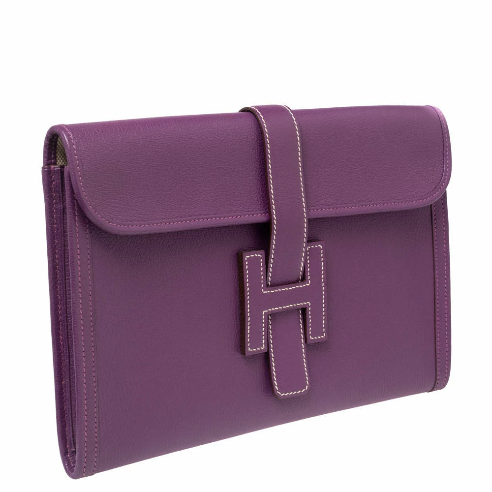 Hermes Anemone Chevre Mysore Leather Elan Jige 29 Clutch For Women 5 Hermes Anemone Chevre Mysore Leather Elan Jige 29 Clutch For Women - Image 3