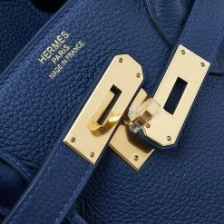 Hermes Blue Nuit Togo Leather Gold Hardware Birkin 35 Bag For Women -Deals Hermes Store luxury women hermes used handbags p527706 005