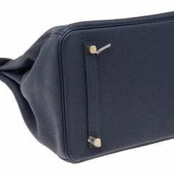 Hermes Blue Nuit Togo Leather Gold Hardware Birkin 35 Bag For Women -Deals Hermes Store luxury women hermes used handbags p527706 007