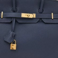 Hermes Blue Nuit Togo Leather Gold Hardware Birkin 35 Bag For Women -Deals Hermes Store luxury women hermes used handbags p527706 010