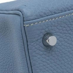 Hermes Blue Lin Togo Palladium Hardware Kelly Retourne 32 Bag For Women -Deals Hermes Store luxury women hermes used handbags p52779 014