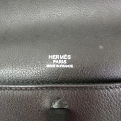 Hermes Black Veau Evergrain Leather Etribelt Top Handle Bag For Women -Deals Hermes Store luxury women hermes used handbags p5305 008