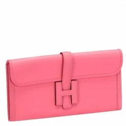 Hermes Pink Leather Elan Jige 29 Clutch Bag For Women -Deals Hermes Store luxury women hermes used handbags p532631 003